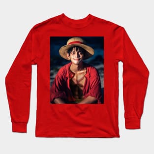 Realistic Luffy Long Sleeve T-Shirt